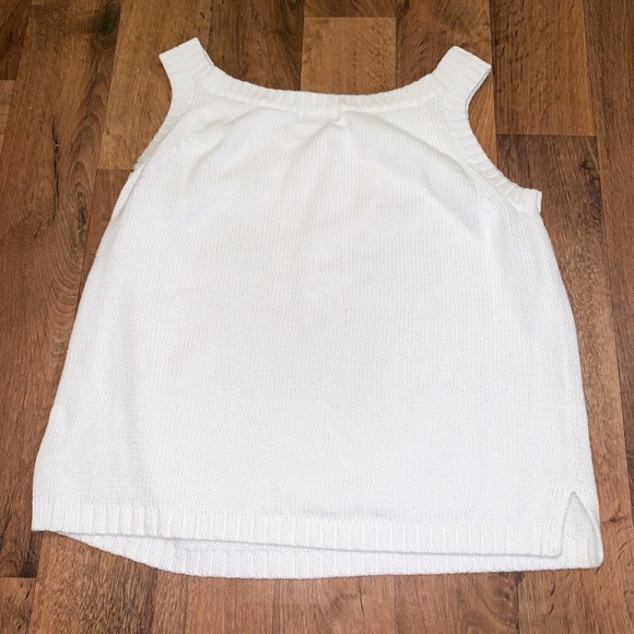 Jeanne Pierre Women’s White Sleeveless Sweater Size Large - Picture 4 of 7